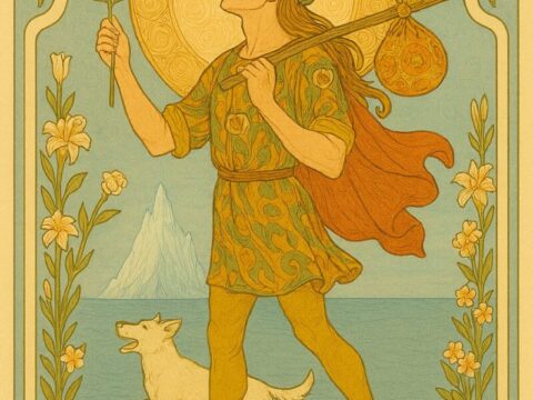 Day021[Copilot]憧れのミュシャ風タロットを自作！第1弾「0：愚者」