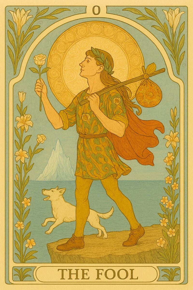 Day021[Copilot]憧れのミュシャ風タロットを自作！第1弾「0：愚者」