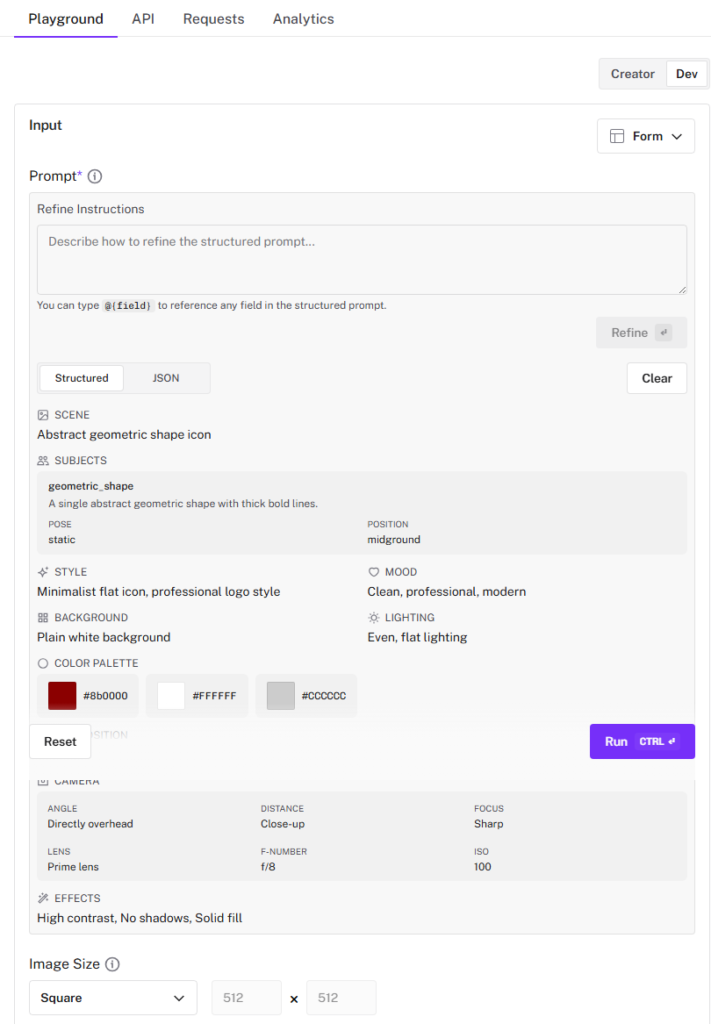 FLUX2でExpandボタンを押したあと。