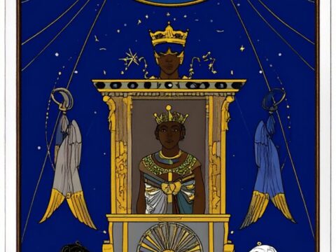 Day028[Adobe Firefly]ミュシャ風タロット第8弾「7：戦車」