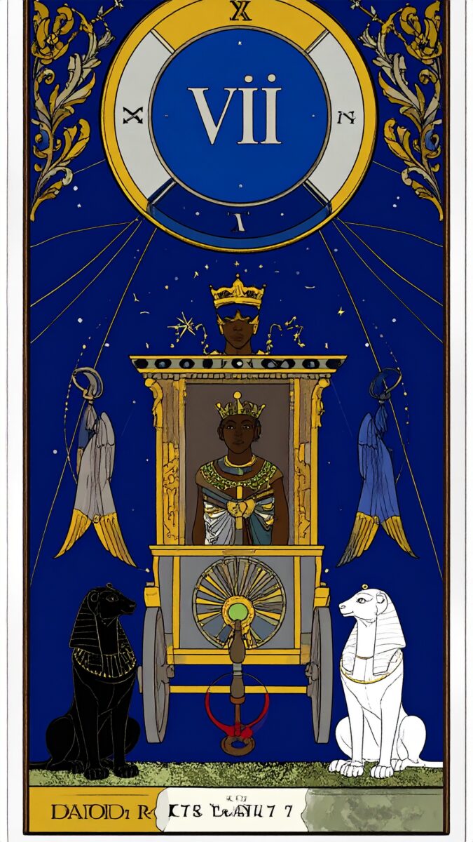 Day028[Adobe Firefly]ミュシャ風タロット第8弾「7：戦車」