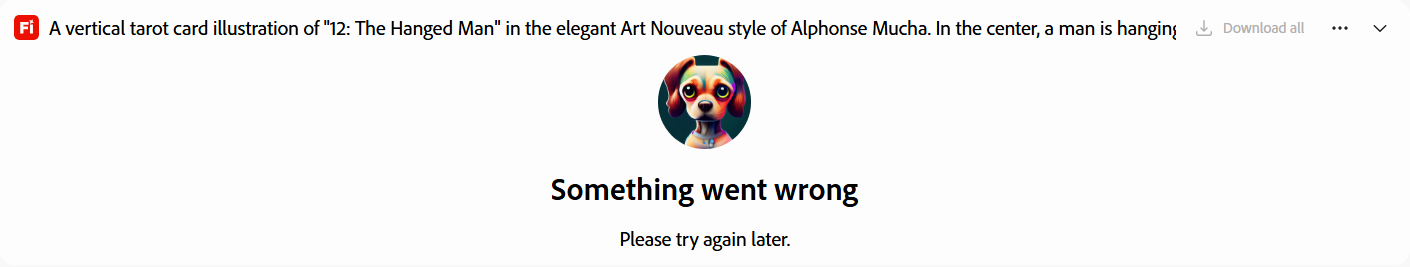 Something went wrongじゃと。。。